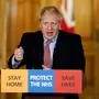 (FILES) In this file photo taken on March 25, 2020 A handout image released by 10 Downing Street, shows Britain's Prime Minister Boris Johnson speaking during a remote press conference to update the nation on the Covid-19 pandemic, in side 10 Downing Street in central London on March 25, 2020. - Britain's free-to-all National Health Service, while leading the country's fight against the coronavirus outbreak, is creaking under the strain of trying to save thousands of lives following a decade of underinvestment. (Photo by - / 10 Downing Street / AFP)