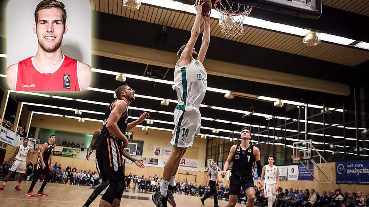 Der Wolfsberger Daniel Köppel zählt zu den größten heimischen Basketball-Talenten