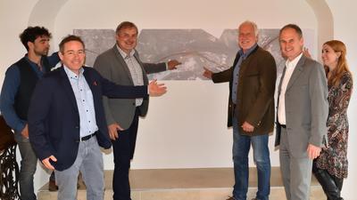 ÖBB-Projektleiter Gerhard Gobiet, die Bürgermeister Johann Lappi und Johannes Zweytick sowie Thomas Waidgasser (Land Steiermark)
