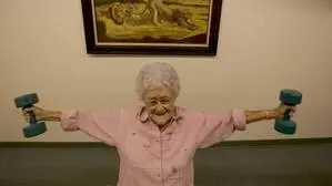 Marge Jetton aus Loma Linda in Kalifornien, bekannt als „Blue Zones“-Ikone für gesundes Altern, wurde 106 Jahre alt - Archivbild zu ihrem 100. Geburtstag