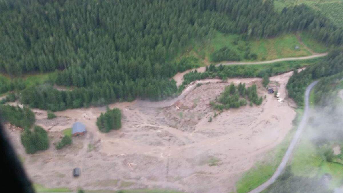 Die Vermurungen Anfang August am Sölkpass