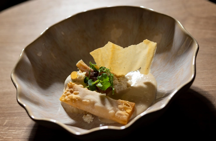 Graukäse, Holunder, Pastinake von Christian Rannacher vom Unterwirt in Tirol.