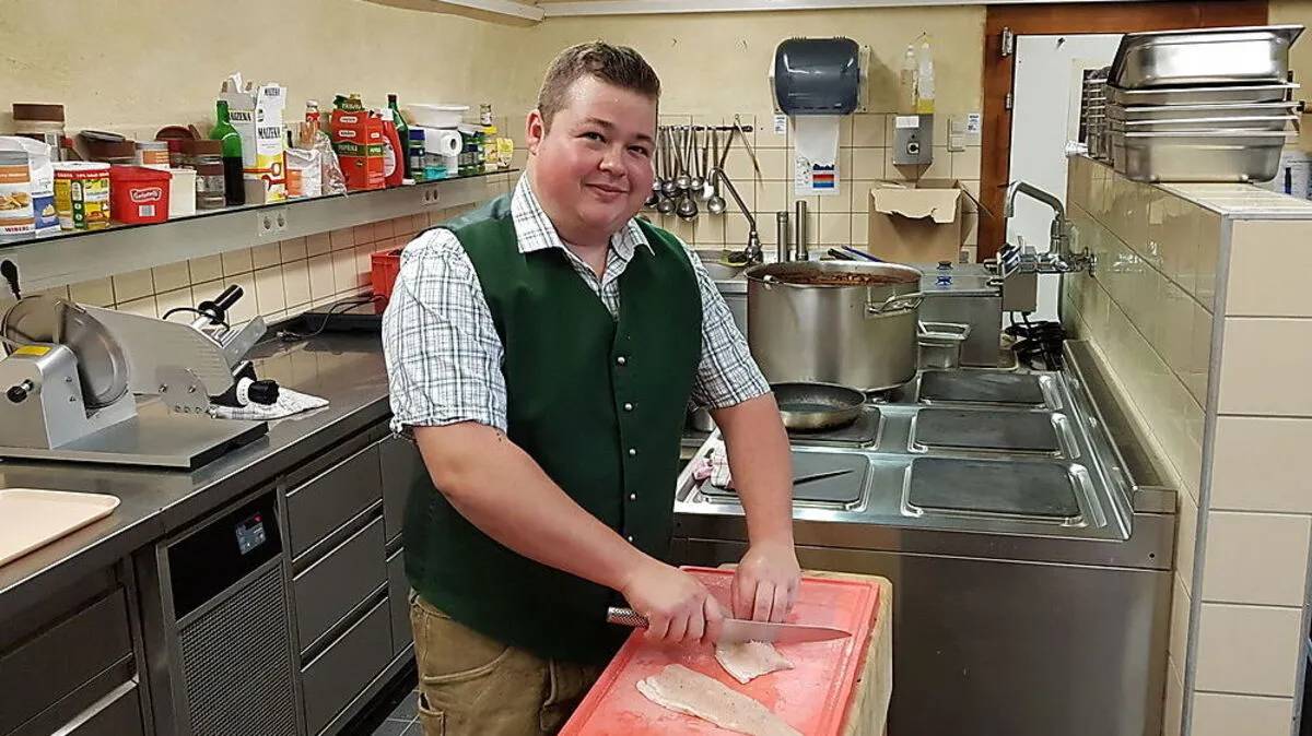 Lukas Gruber im Gasthof „Schwarzer Adler“ in Aflenz