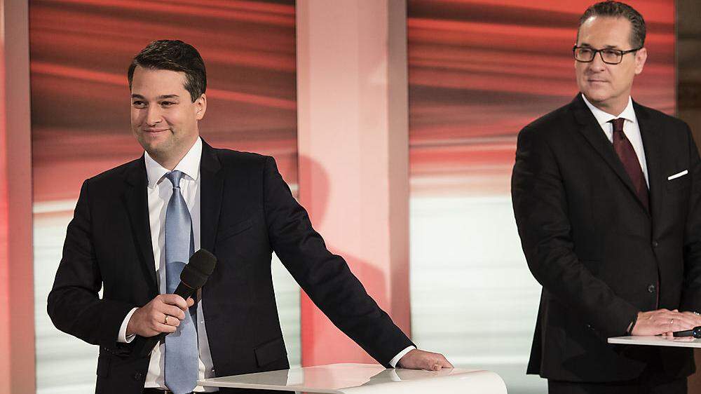 Dominik Nepp und Heinz-Christian Strache als Kontrahenten bei der Wiener Wahl