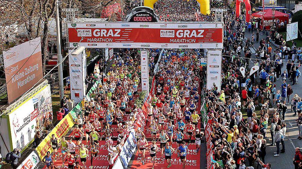 Start beim Graz Marathon 2018