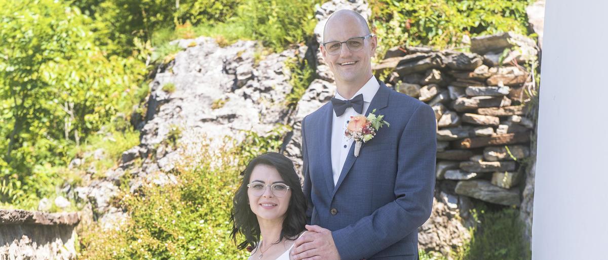 Stefanie und Andreas Dorfer aus Trofaiach liefen nun in den sicheren Hafen der Ehe ein