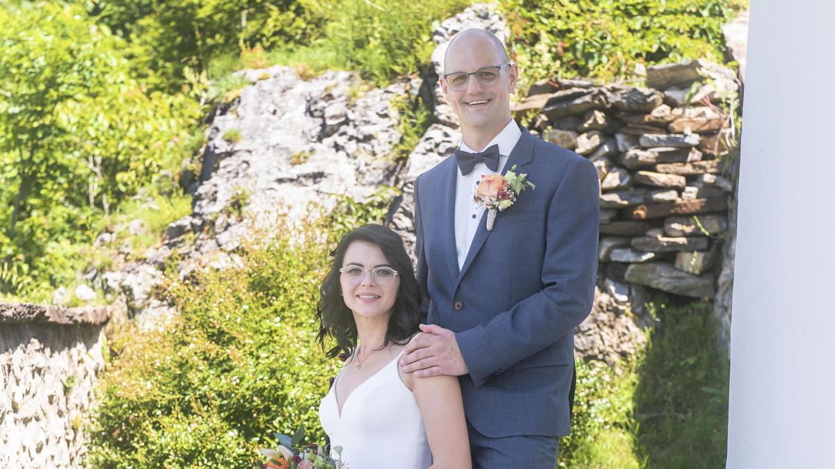 Stefanie und Andreas Dorfer aus Trofaiach liefen nun in den sicheren Hafen der Ehe ein