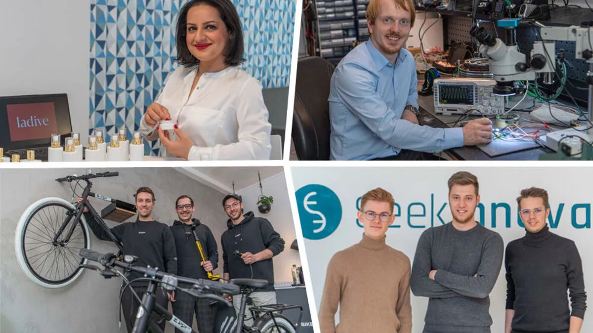 Zahra Parvizi (Ladive), Mario Theissl (Theissl GmbH), Julian Prenner & Co. (Eddi) und Alexander Knechtl & Co. (Seek Innovation): Nur vier von 1663 Firmengründungen im Vorjahr in Graz