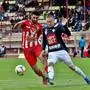 KAPFENBERG,AUSTRIA,20.OCT.19 - SOCCER - HPYBET 2. Liga, KSV 1919 vs GAK 1902. Image shows Ibrahim Bingoel (Kapfenberg) and Dominik Derrant (GAK). Photo: GEPA pictures/ Hans Oberlaender