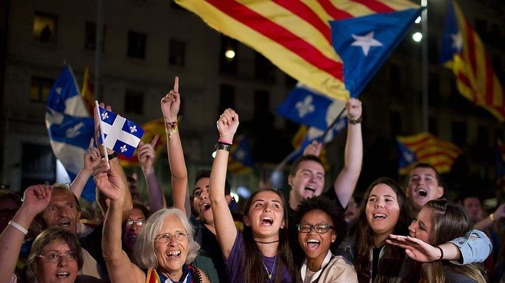 Siegesfeier der Separatisten in Barcelona