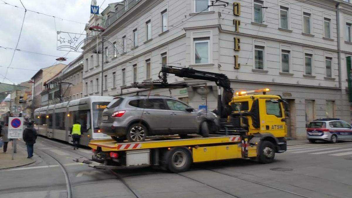 Unfall Ecke Dietrichsteinplatz/Reitschulgasse in Graz