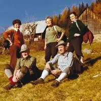 Beim Josefbauer auf der Scherzeben am 23. Oktober 1980 (v.l.: Gisela Postmann, Othmar Pusch, Rudi Semlitsch, Gustl und Josefine Gangl)
