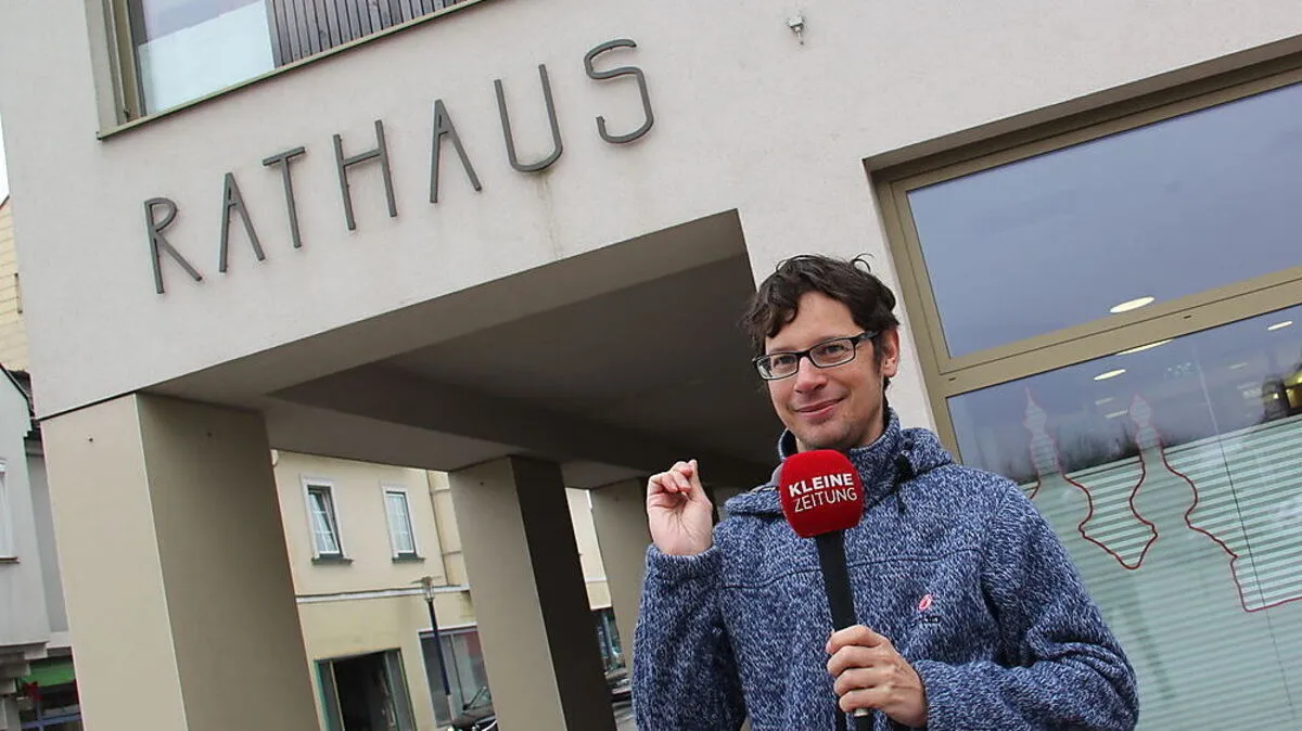 Christian Schwab vor dem Rathaus in St. Andrä
