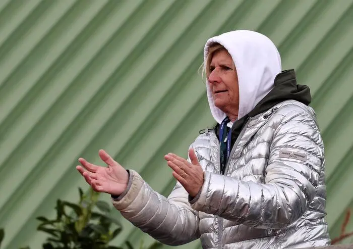 BAD WALTERSDORF,AUSTRIA,15.SEP.24 - TENNIS - ITF Davis Cup, World Group I, play off, Austria vs Turkey. Image shows president Barbara Muhr (STTV).
Photo: GEPA pictures/ Hans Oberlaender