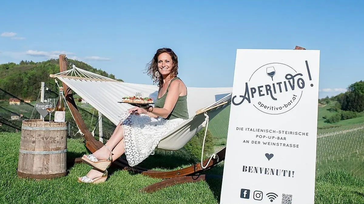 Christina Dow hat Lust auf "Aperitivo": Solange das Wetter es zulässt, hält die Pop-up-Bar an jedem zweiten Wochenende geöffnet