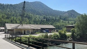Der Recyclinghof befindet sich auf dem Gelände der ehemaligen Zellstofffabrik in Blasnitzen bei Rechberg