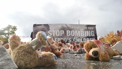Demo gegen die Bombardierung von Aleppo