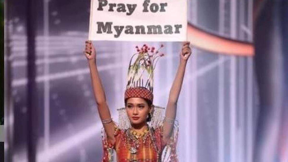 Angesichts der humanitären Lage in Myanmar hat die Miss-Universe-Teilnehmerin aus dem Bürgerkriegsland, Thuzar Wint Lwin, ihren Auftritt für einen Appell an die internationale Gemeinschaft genutzt