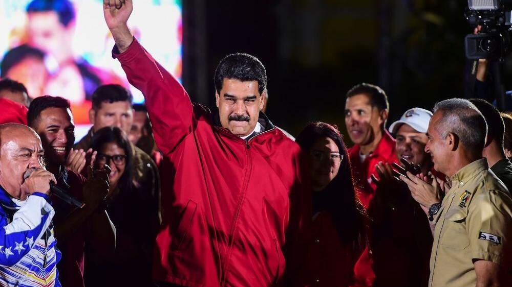 Maduro feierte seinen Sieg mit Anhängern