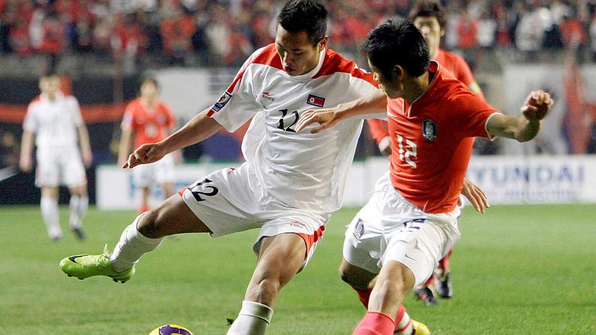 Die nordkoreanische und die südkoreanische Nationalmannschaft trafen schon öfters auf dem Platz aufeinander.