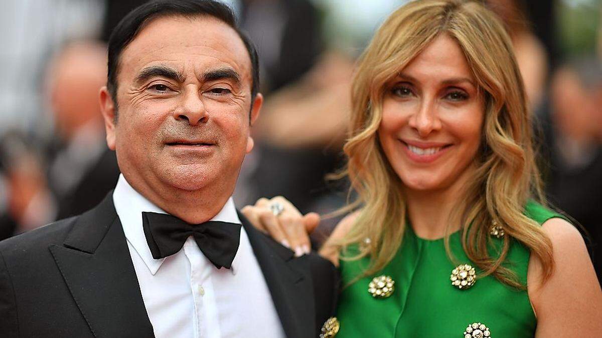 Ex-Nissan-Chef Carlos Ghosn und Gattin