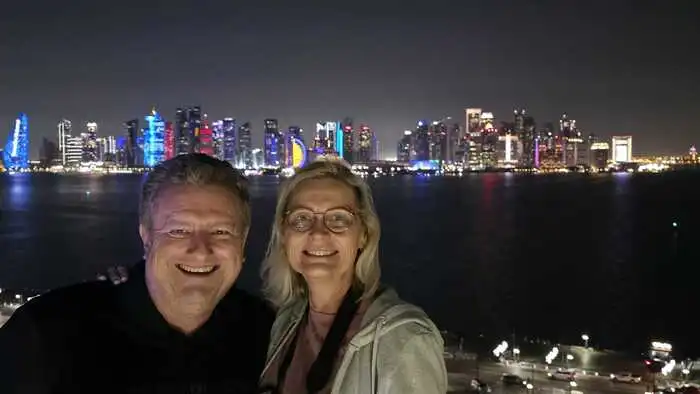 Das Ehepaar Oblak freute sich zunächst noch über den Zauber des Orients