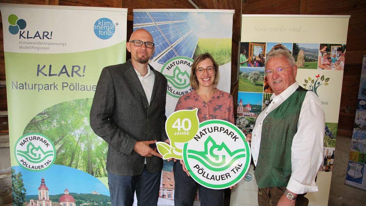 Naturpark-Führungsspitze: Reinhold Schöngrundner, Sabrina Wagner und Franz Grabenhofer