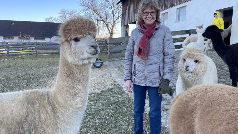 Anna Tauss hat 2015 eine Alpaka-Farm in Untersafen eröffnet