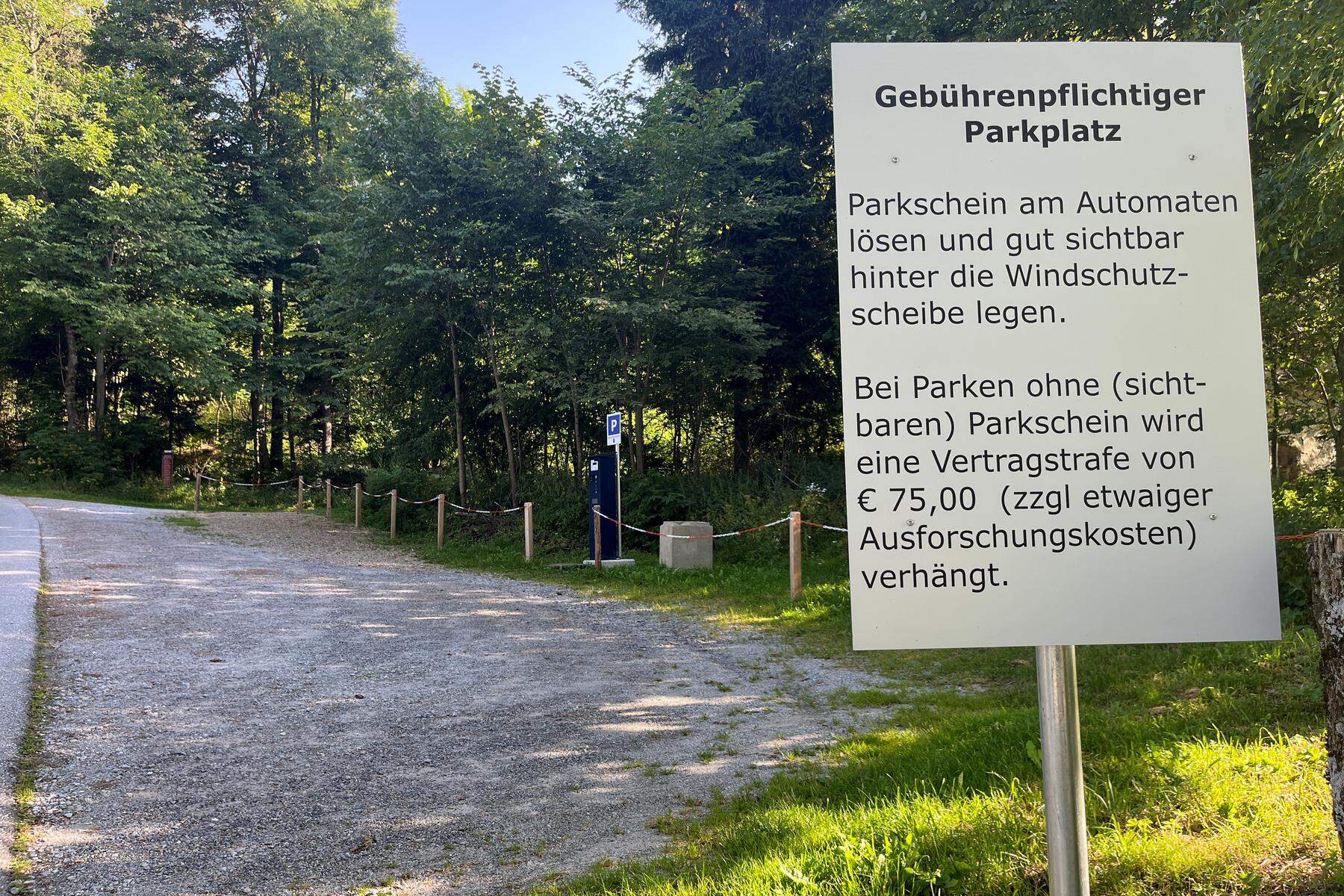 Ärger am Schöckl: 150 Euro Strafe für falsches Parken