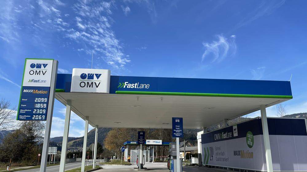 Die neue OMV Fast Lane Tankstelle in Bad Mitterndorf gestern. Eine BistroBox soll noch kommen