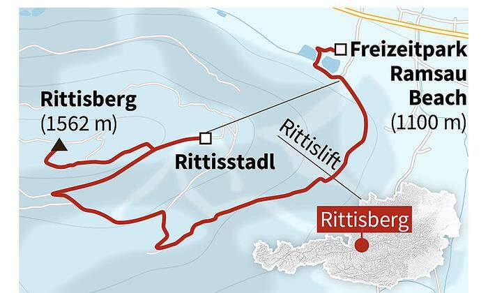 Die Route auf den Rittisberg