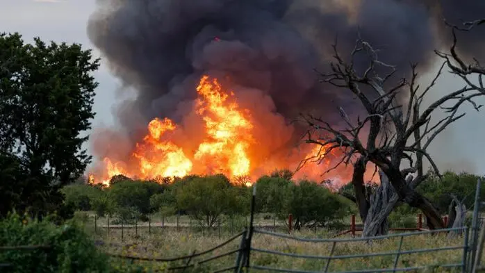 In Texas tobt ein großer Brand