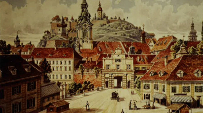 Als es noch das Stadttor gab, die Gründe davor kaufte dann der Spekulant Jacomini, der die Flächen später an wohlbetuchte Bürger weiterverkaufte.