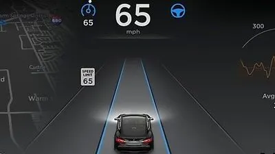 Aus dem Display wird angezeigt, dass das System Autopilot aktiviert ist