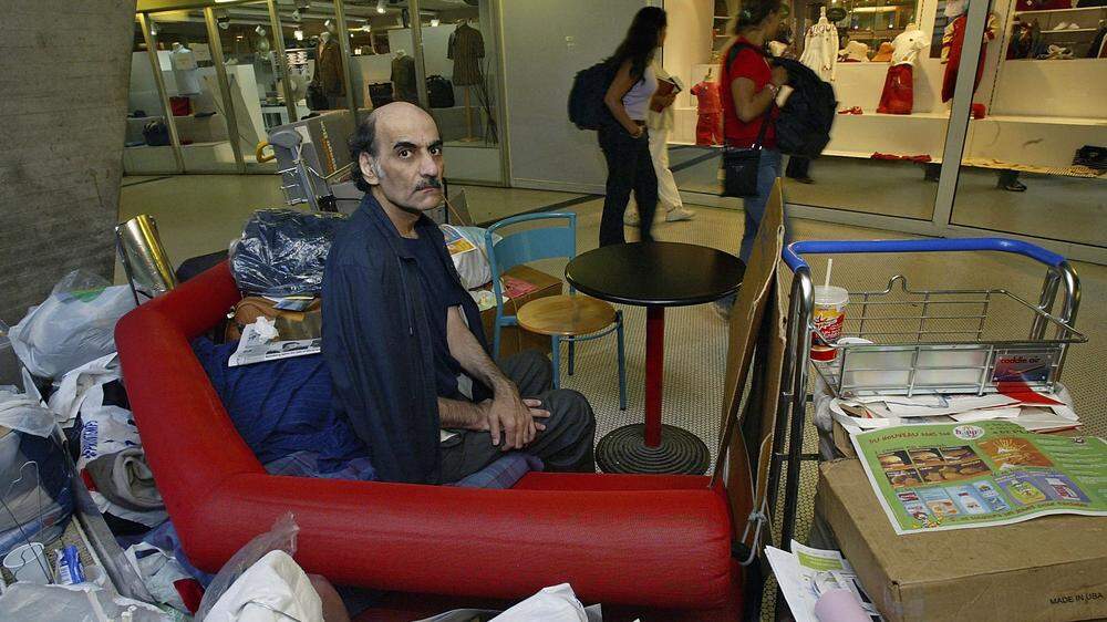 Der Iraner Merhan Karimi Nasseri lebte 18 Jahre auf dem Pariser Flughafen