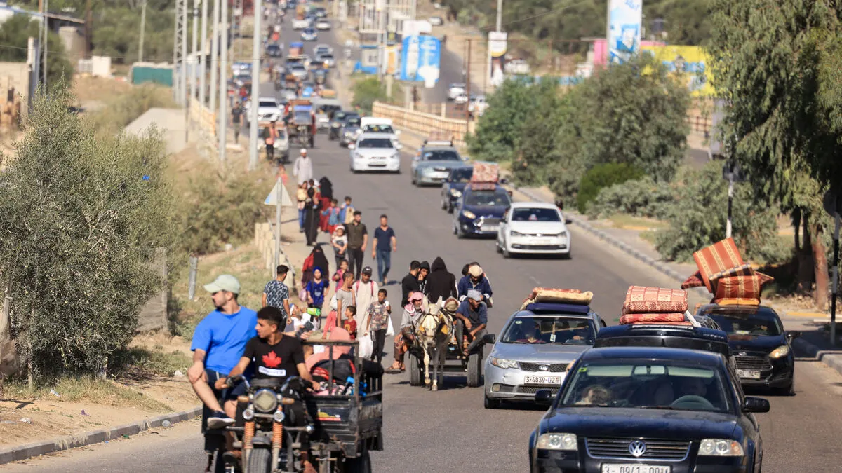 Zivilisten verlassen Gaza-Stadt in Richtung Süden