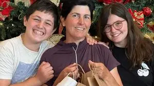 Johanna Walter mit ihren Kindern Ben und Raquel