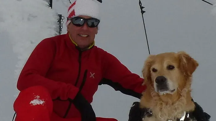 Erich Bretterbauer mit Hund Luca