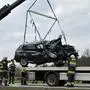 Die Unfallwracks wurden vom Abschleppunternehmen abtransportiert