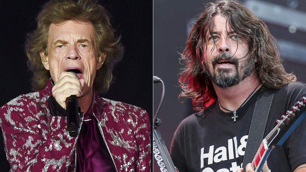 Mick Jagger und Dave Grohl