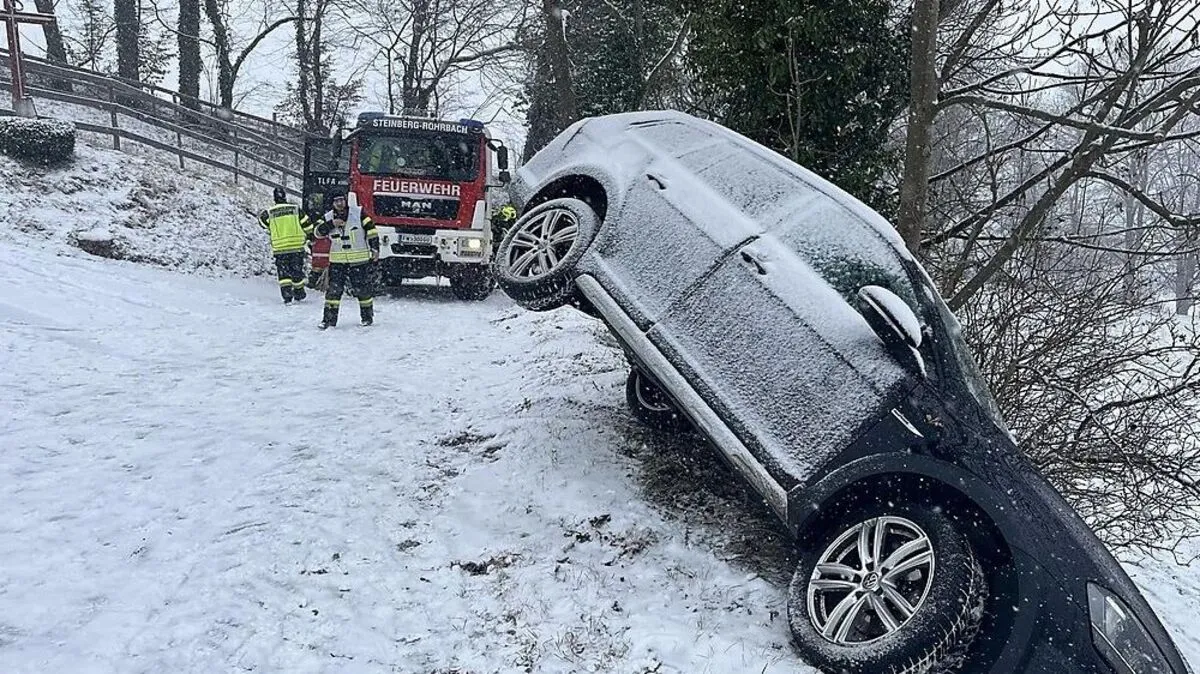 Pkw kam von der Straße ab 