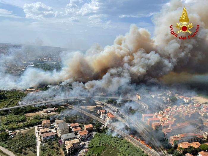 Waldbrand in Pescara