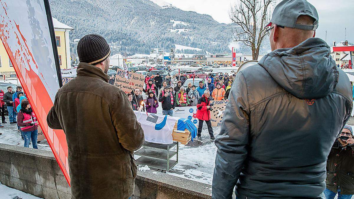 Mitarbeiterprotest am Donnerstag für einen Sozialplan