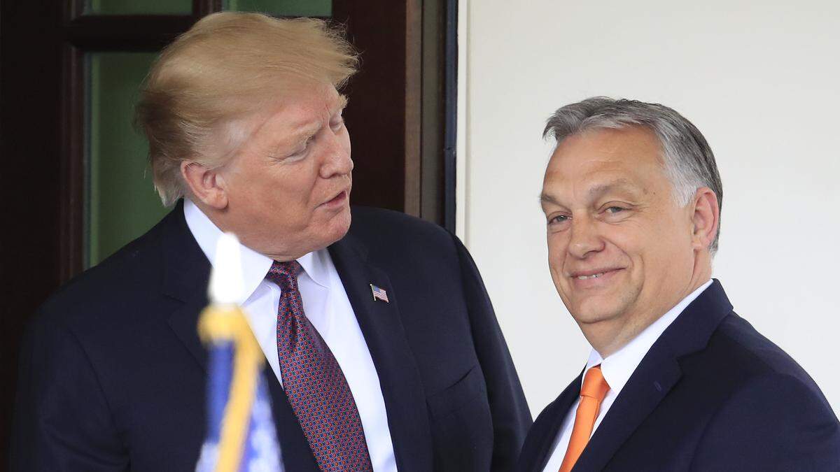 Orban und Trump bei einem Besuch im Weißen Haus 2019