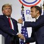 Transatlantisches Kräftemessen: Donald Trump, Emmanuel Macron