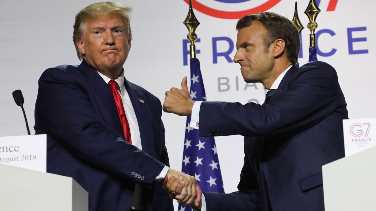 Transatlantisches Kräftemessen: Donald Trump, Emmanuel Macron