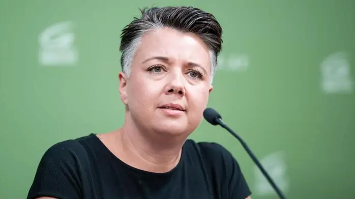 Olga Voglauer lud zur Pressekonferenz