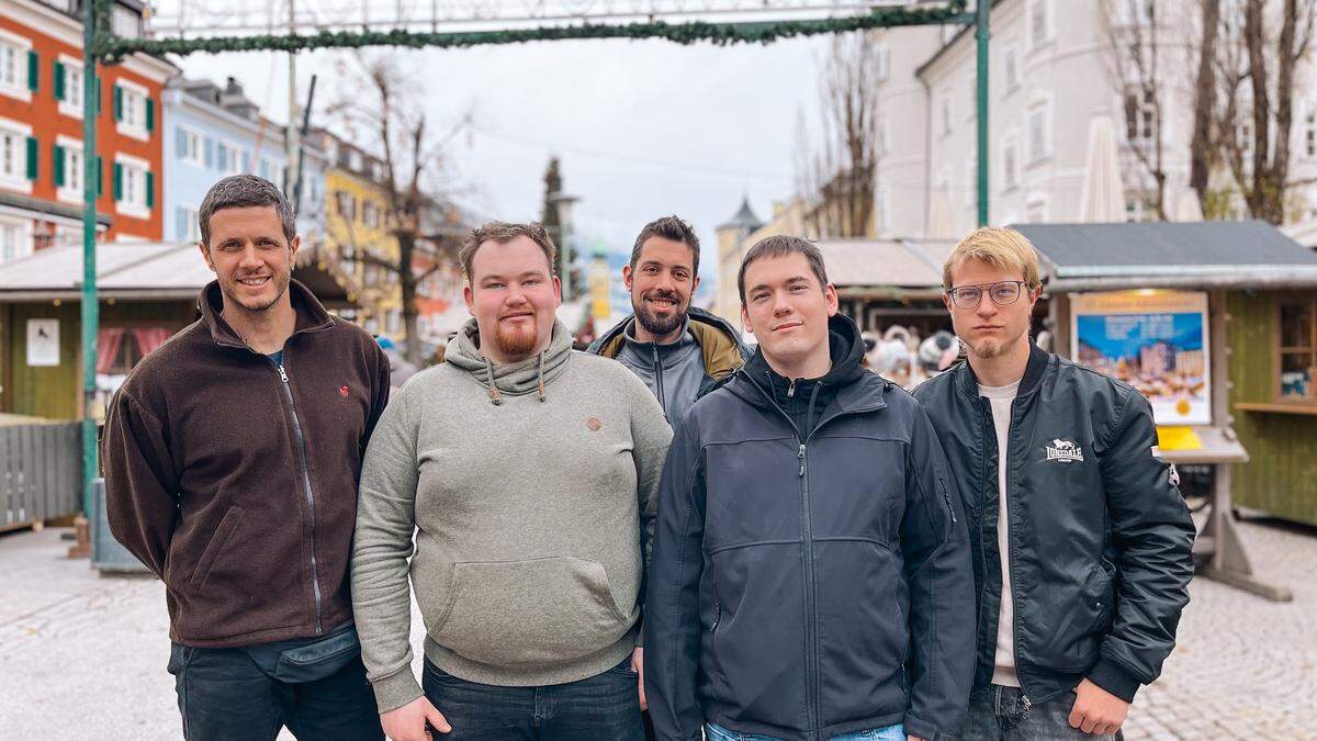 Gregor Sanders, Patrick Klocker, Tobias Schweiger, Marcel Persterer und Julian Resinger in Lienz