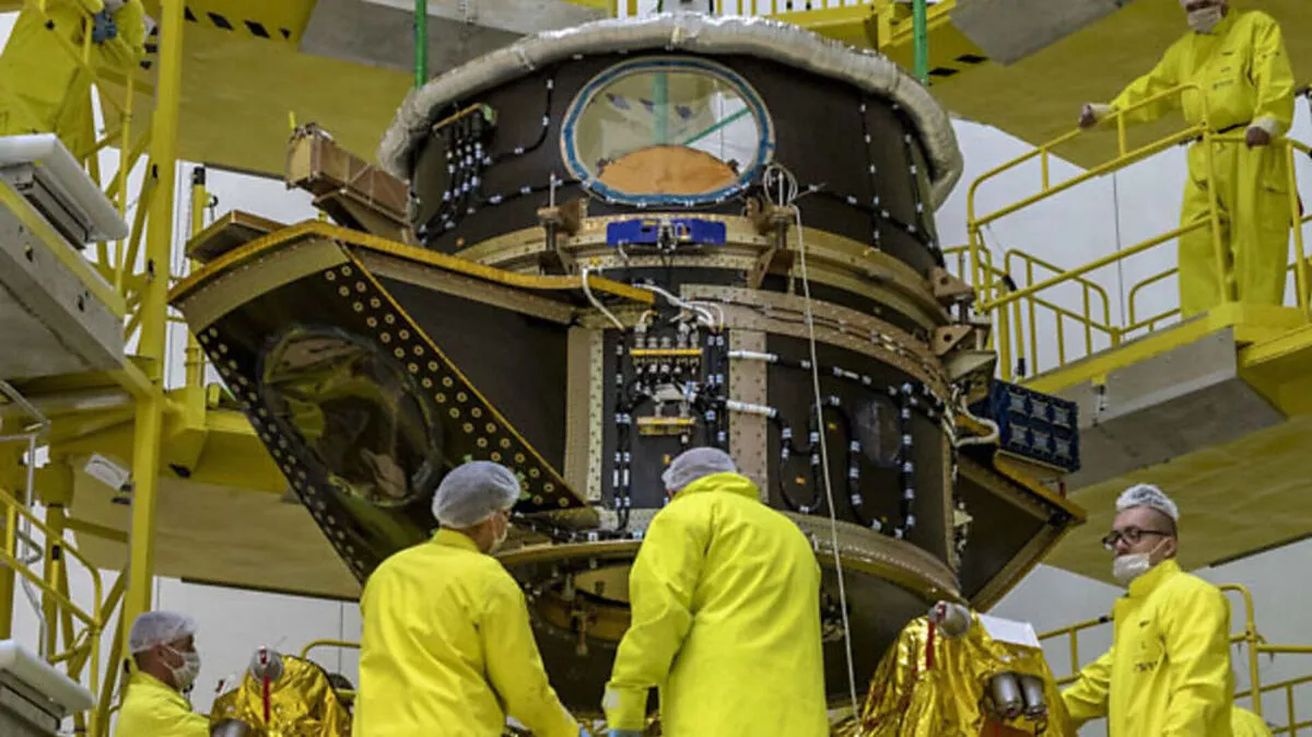 Weltraumteleskop Cheops vor dem Start. Das europäische Gerät beschäftigt sich mit extrasolaren Planeten, zur Auswertung gibt es österreichische Beiträge 