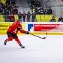 VIENNA,AUSTRIA,05.APR.25 - ICE HOCKEY - OEEHV international test match, men, Austria vs Latvia. Image shows Dominic Zwerger (AUT) and Mareks Mitens (LAT).
Photo: GEPA pictures/ Kevin Hackner